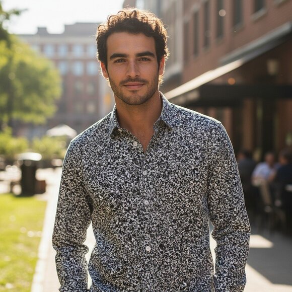 Original Penguin Other - ORIGINAL PENGUIN Heritage Slim Fit Stretch Button Down Shirt L Mens Blue Floral